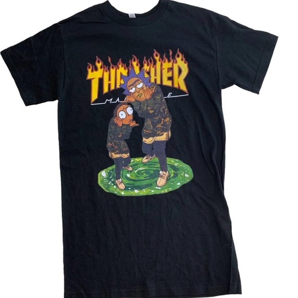 Morty thrasher T-shirt Men’s size small - Picture 1 of 6
